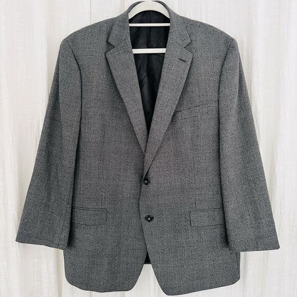Calvin Klein 100% Wool Gray Blazer Sport Coat Suit Jacket Mens Size 46R - Picture 1 of 10